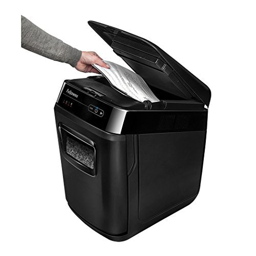 Fellowes 4656201 AutoMax 200M Auto Feed Shredder - 200 Sheet Capacity - Black (4656201)