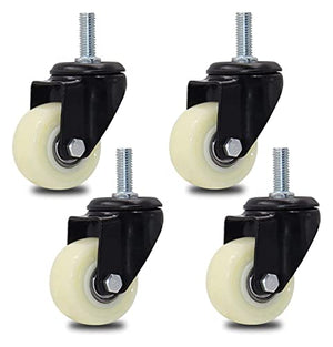 IkiCk Furniture Casters Swivel Caster Wheels - Universal Replacement Casters - Industrial Nylon Casters - High 25mm Double Bearing Caster