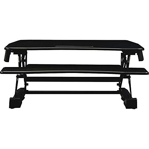 Lorell Sit-to-stand Gas Lift Desk Riser, Black