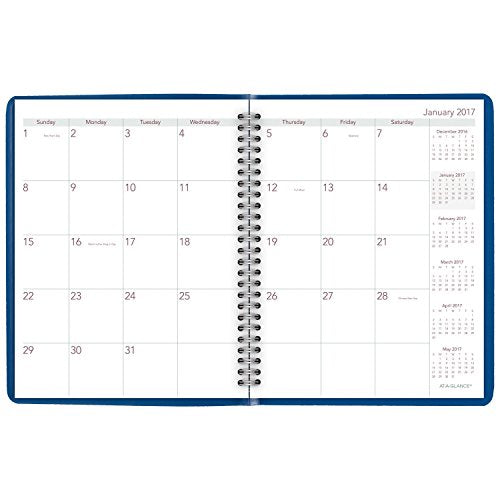 AT-A-GLANCE Monthly Planner / Appointment Book 2017, Fashion Color, 6-7/8 x 8-3/4", Blue (7012420)