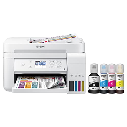 Epson_EcoTank ET Series Color Inkjet All-in-One Supertank Printer / 3-in-1 with ADF, Wireless & Ethernet: Print Scan Copy/White