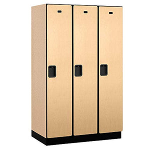 Salsbury Industries Extra Wide Designer Wood Locker - 1-Tier, 6ft H x 21in D, Maple
