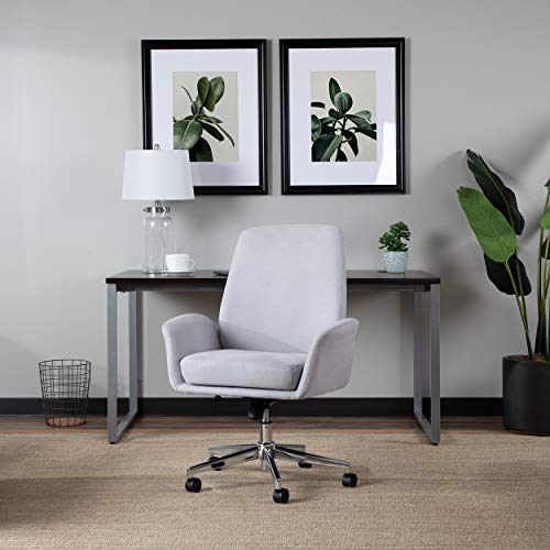 OFM 733-F Modern Fabric Upholstered Office, Cushioned Arm Chair, Grey