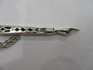 Yad Sterling Silver Torah Pointer 8.25" with Chain - Hebrew Marked