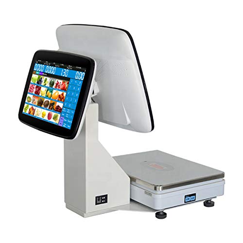 ZHONGJI Fruit Vegetable Supermarket Retail Store POS Solution System Touch Screen Cash Register Scale with Built-in Receipt Printer+POS Software+Scanner+Cash Drawer