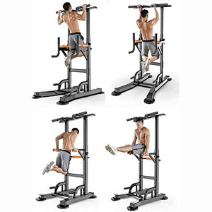 ZLQBHJ Strength Training Equipment Strength Training Dip Stands Freestanding Dip Station Adjustable Pull-Up Bars Multifunction Power Tower Strength Training for Home Gym