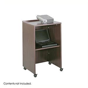 Safco Products 8917MH Lectern Base/Media Cart, (Optional Top 8916MH sold separately), Mahogany