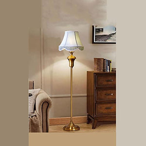 WENMENG2021 Brass Floor Standing Lamp for Bedroom Living Room Kitchen Office - Modern Upright Floor Light