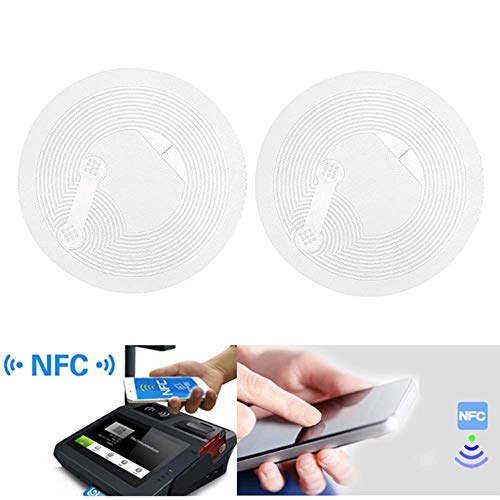 NFC NTAG213 Stickers/Tag/Adhesive Label RFID Tags with NTAG213 Chip 180 Bytes Fast Read/Write/Lock Compatible with All NFC-Enabled Smartphones and Devices (1000PCS)