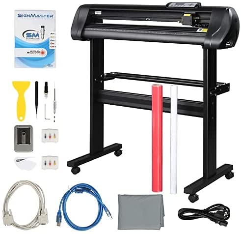 TUFFIOM 34Inch Vinyl Cutter Machine,Vinyl Cutter Plotter with Floor Stand,Vinyl Printer Cutting Machine T-Shirt Decal Bundle Banner Sign Making Tools with Software