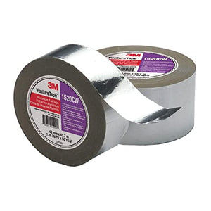 3M Venture Tape Aluminum Foil Tape 1520CW Silver 72mm x 45.7M - 12 Rolls