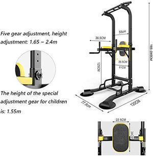 ZXNRTU Strength Training Pull-Up Bars Strength Training Dip Stands Home Gym Muscle Strength Training Equipment, Multi-Position Adjustment, Safe Load 300kg