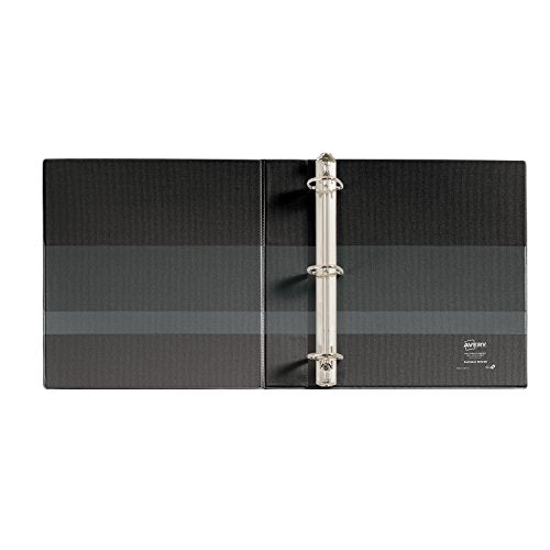 Avery Durable Binder, 1-1/2" One Touch Rings, 400-Sheet Capacity, Label Holder, DuraHinge, Black (08402)