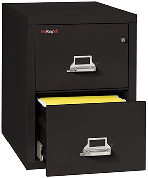 FireKing Fireproof Vertical File Cabinet (2 Legal Sized Drawers, Impact Resistant, Waterproof), 27.75" H x 20.81" W x 31.56" D, Black