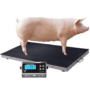 PEC Livestock Animal Scale/Farm Animal Scales for Weighing Small to Medium Sized Animals, Lamb, Goat, Sheep, Pigs, hogs, Donkey, Calf, Digital Indicator Included, Capacity 700lbs (42"x 20")