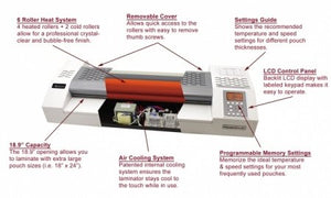 ProLam Ultra-X Series Akiles Model XL Professional Cold and Heated Roller Pouch Laminator
