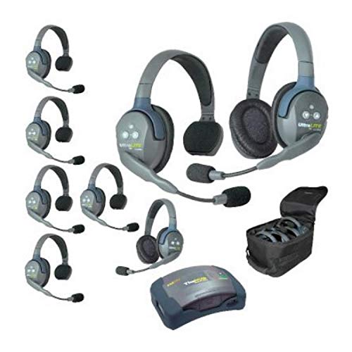 EARTEC HUB862 8-Person Full Duplex Wireless Intercom with Headsets