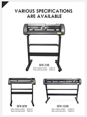 WTTTOOLS 53" Cutter Plotter Sign Cutting Machine SFX-1350 with Stand, Signmaster Software, 3 Blades