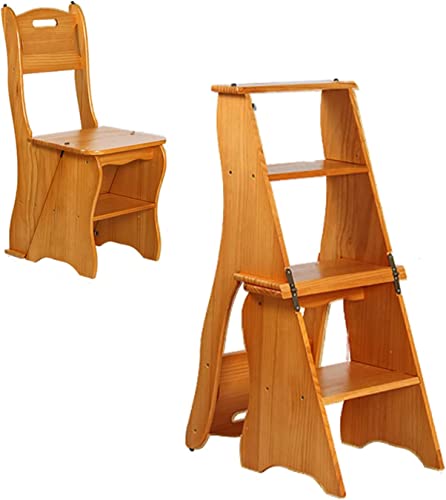 LUCEAE 4 Tier Folding Step Stool with Tongue and Groove Construction