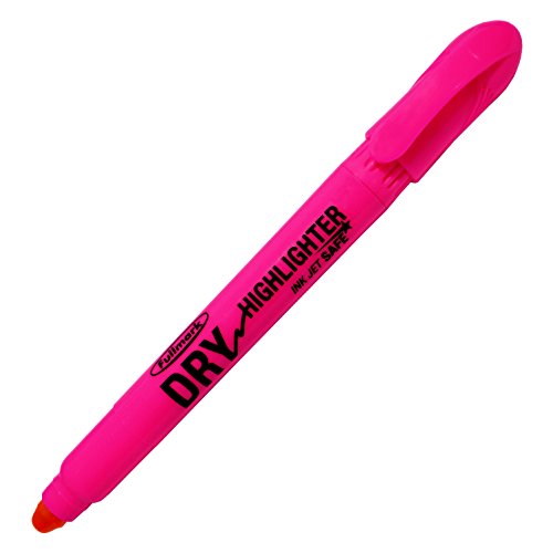 Fullmark Twist and Glide Bible Dry Highlighter, Non-bleed, Inkjet Safe, Neon Assorted Colors, Yellow, Green, Pink, 3-count kit,