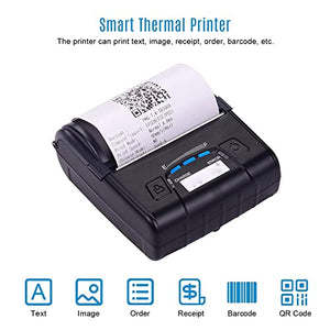 None Portable 80mm Thermal Receipt Printer Handheld Barcode Printer USB BT ESC/POS Command