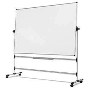 MasterVision Earth Silver Easy Clean Revolver Dry Erase Board, 48X70, White, Steel Frame