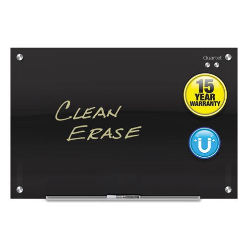 Infinity Magnetic Glass Marker Board, 72 x 48, Black, Sold as 1 Each
