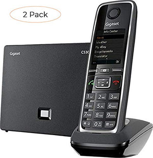 Gigaset GIGASET-C530IP Cordless Hybrid Expandable Phone for IP or Landline Calls (Pack 2)