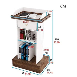 SAAKO Heavy Duty Portable Podium Stand - 110cm Height