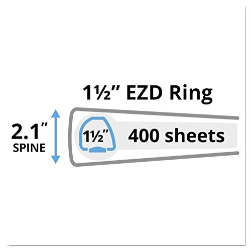 Avery Heavy-Duty Binder with 1.5-Inch One Touch EZD Ring, Green (79785)