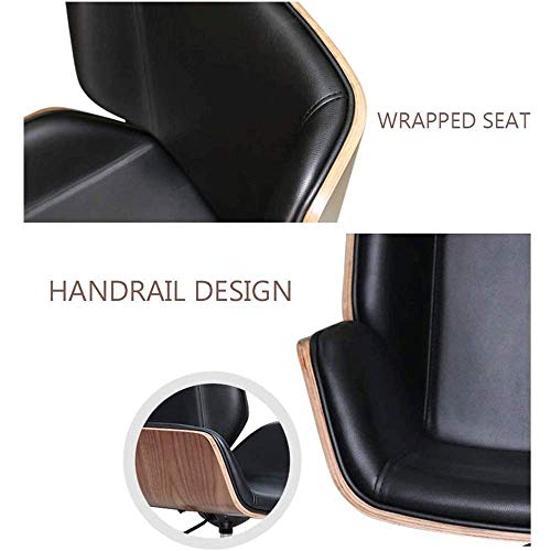 Drafting Stool with Wheels Adjustable Leather Ergonomic Office Chair
