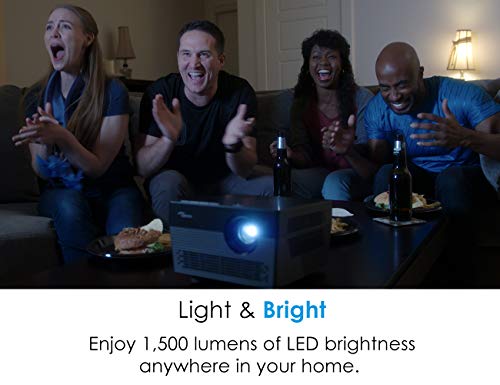 Optoma UHL55 True 4K HDR LED Smart Projector, 1500 lumens, Works with Alexa and Google Assistant, for Home Theaters and Outdoors, AutoFocus, Bluetooth Wireless Speaker