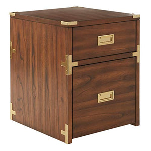 OSP Home Furnishings Wellington 2-Drawer File Cabinet, Toasted Wheat