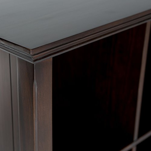 Simpli Home AXWELL3-015 Acadian Solid Wood 48 inch x 57 inch Rustic 12 Cube Storage in Tobacco Brown