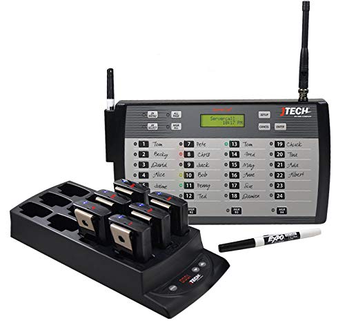 JTech ServerCall Transmitter Paging System with 24 Rugged Pagers