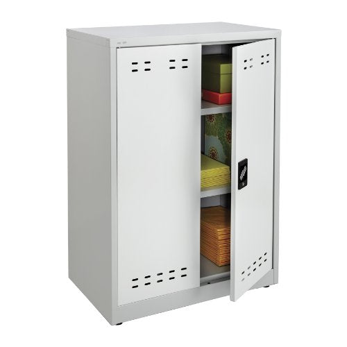Safco Products 5531GR Steel Storage Cabinet, 42" High, Wall Mountable, Gray