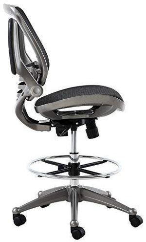 Harwick Evolve All Mesh Heavy Duty Drafting Chair, Gunmetal Finish