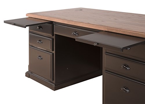 kathy ireland Home by Martin Southampton Double Pedestal Executive Desk - Fully Assembled