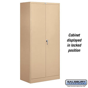 Salsbury Industries Assembled Standard Storage Cabinet, 78-Inch High by 18-Inch Deep, Tan