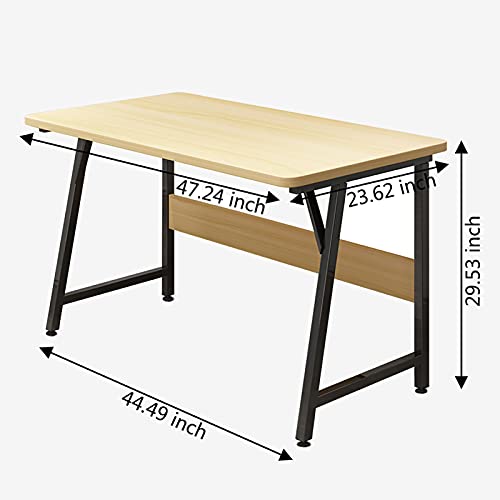 Computer Desk, 47.24 Inch Writing Office Desk, Modern Simple PC Table, Workstation for Home/Office, Easy to Assemble