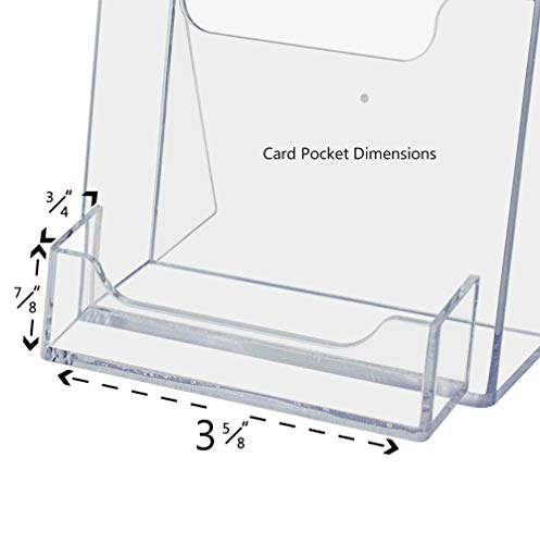 Marketing Holders Counter Trifold Brochure Holder with Business Card Pocket Maps Menu Pamphlet Organizer Hand Out 200 Pack