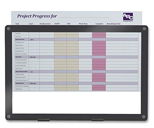 Iceberg 31133 Clarity Glass Custom Print Dry Erase Board, 24.5"x36.5"