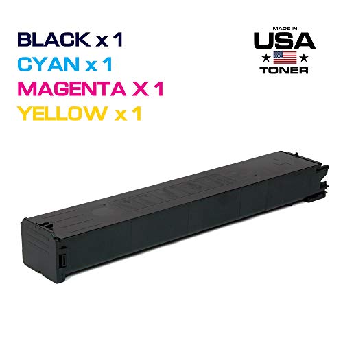 MADE IN USA TONER Compatible Replacement for Sharp MX2651, MX3051, MX3061, MX3071, MX3551, MX3561, MX3571, MX4051, MX4061, MX-61NTBA,MX-61NTCA,MX-61NTMA,MX-61NTYA (Black,Cyan,Yellow,Magenta, 4 Pack)
