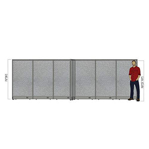 GOF Freestanding X-Shaped Office Partition, Large Fabric Room Divider Panel - 132"D x 216"W x 48"H