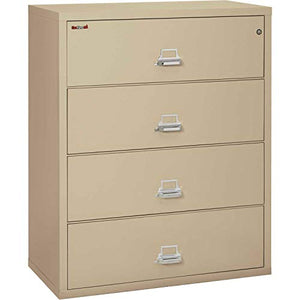 FireKing Fireproof 4 Drawer Lateral File Cabinet 44422CPA, Letter-Legal - 44-1/2"W x 22"D x 53"H