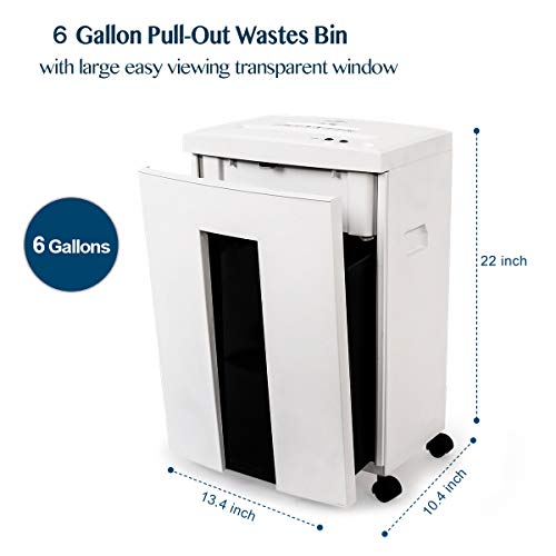 WOLVERINE High Security 10-Sheet Micro Cut Shredder for Home Office - SD9112 White ETL