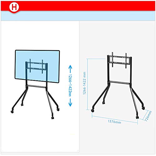 Floor TV Stand TV Rack Mobile Floor Stand Advertising Screen Conference Cart Black 42-65''