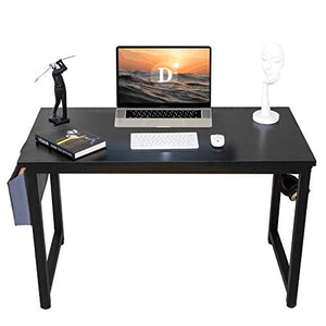 Computer Desk 47" Modern Sturdy Office Desk PC Laptop Notebook Writing Table for Home Office Workstation with Storage Bag,Black