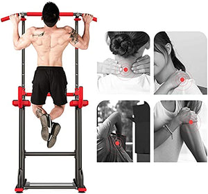 JYMBK Training Fitness Workout Station Power Tower Station Adjustable Pull Up Bars Dip Rack Multifunction Push Up Equipment for Strength Training Fitness Workout Home Gym Exercise