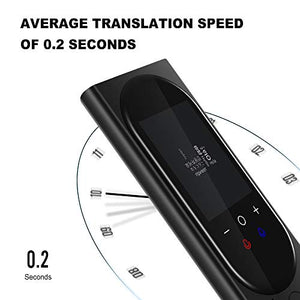 TESIYI Mini AI Translator Device with Camera Translation Function, 106 Languages Instant Two-Way Voice Translation, Noise-Cancelling … (Black)